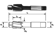 Counterbores Screwed Shank M12