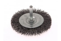 Faithfull Wire Brush 75mm x 6mm Shank, 0.30 Wire