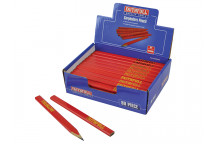 Faithfull Carpenter\'s Pencils - Red / Medium (Display 80)