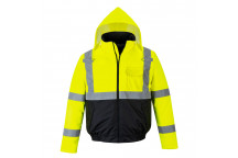 S363 Hi-Vis Two-Tone Bomber Jacket Yellow/Black Large