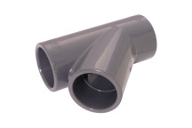 1\" ID SOLVENT EQUAL 45TEE UPVC DGREY