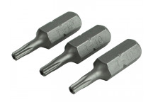 Faithfull Security S2 Grade Steel Screwdriver Bits T10S x 25mm (Pack 3)