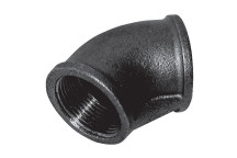 1.1/2\"BSPT FEM 45? ELBOW FIG155 BLACK