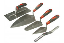 Faithfull Soft Grip Handle Trowel Pack 5 Piece