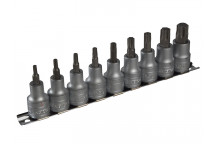 Teng M1213TX Socket Clip Rail Set of 9 Internal TORX 1/2in Drive