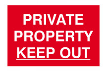 Scan Private Property Keep Out - PVC 300 x 200mm