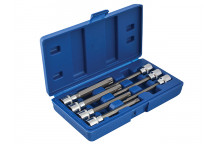 BlueSpot Tools Extra Long 3/8in Square Drive TORX Bit Sockets 7 Piece