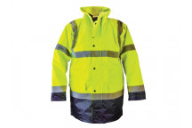 Scan Hi-Vis Yellow/Black Motorway Jacket - M (41in)