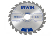 IRWIN Construction Circular Saw Blade 180 x 30mm x 24T ATB