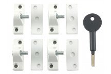 Yale Locks 8K118 Economy Window Lock White Finish Pack of 4 Visi