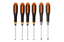 Bahco ERGO Through Blade Screwdriver Set, 6 Piece SL/PZ