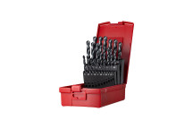 Set (A100 x 25) HSS Straight Shank Jobber Drill, Plastic Case (A190)