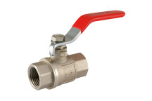 1/4\" BSPP Brass Ball Valve Lever Handle Red Handle