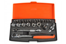 Bahco SL24 Socket Set of 24 Metric 1/4in Drive