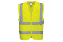 C375 Hi-Vis Zipped Band & Brace Vest Yellow Large