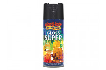 PlastiKote Gloss Super Spray Black 400ml