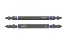 IRWIN Impact Double-Ended Screwdriver Bits Pozi PZ1 100mm (Pack 2)