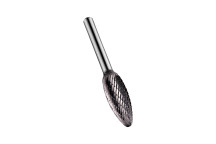 8mm Carbide Rotary Burr, TiAlN Coated, Flame, Shape H (P815C)