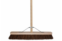 Brooms complete with Handle Stiff Bassine Bristle 18 inch
