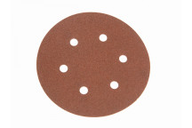 Faithfull Hook & Loop Sanding Disc DID2 Holed 150mm x 120G (Pack 25)