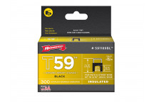 Arrow T59 Insulated Staples Black 8 x 8mm Box 300