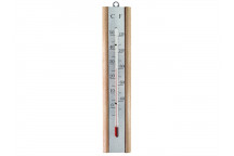 Faithfull Thermometer Wall Beech Silver 200mm