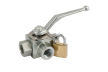 1\" BSP Parallel Female Ball Valve 3 Way T Ported