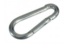 Faithfull Fire Brigade Snap Hook 4mm Zinc Plated (Pack 4)