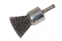 Lessmann End Brush with Shank 23/22 x 25mm, 0.30 Steel Wire