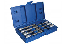 BlueSpot Tools 3/8in Drive Extra Long Spline Socket Bit Set, 7 Piece