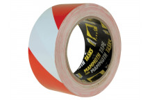 Everbuild PVC Hazard Tape Red / White 50mm x 33m