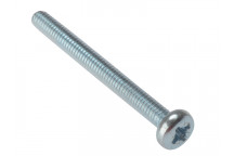 ForgeFix Machine Screw Pozi Compatible Pan Head ZP M6 x 20mm Bag 25