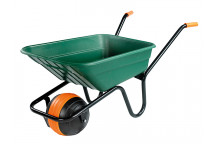 Walsall 90L Green Polypropylene Wheelbarrow - Duraball