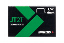 Arrow JT21 T27 Staples 6mm (1/4in) Box 5000