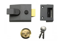 Yale Locks P89 Deadlock Nightlatch 60mm Backset Brasslux Finish Visi