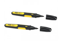 Stanley Tools Fine Tip Marker Black (Pack 2)