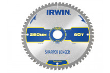 IRWIN Construction Mitre Circular Saw Blade 250 x 30mm x 60T ATB/Neg