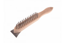 Faithfull 580/4S Lightweight Scratch Brush with Scraper - 4 Row