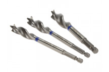 IRWIN Blue Groove Wood Power Bit Set, 3 Piece 14 16 & 18mm