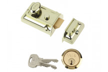 Yale Locks P77 Traditional Nightlatch 60mm Backset Brasslux Finish Visi