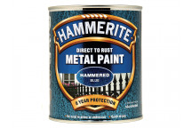 Hammerite Direct to Rust Hammered Finish Metal Paint Blue 750ml