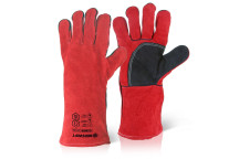 Red Welders Gauntlets 14\" R/P C2WRPN
