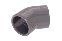 3\" ID SOLVENT ELBOW 45DEG UPVC DGREY