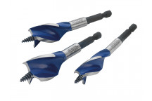 IRWIN Blue Groove 6X Stubby Wood Bit Set, 3 Piece 16-25mm