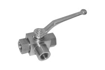 1\" BSP Parallel Female 3 Way T Ported Ball Valve