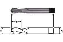 Ball Nose Slot Drills - Long Series 2 Flute - Screwed Shank Imperial 1/2