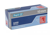 Rapid 53/10B 10mm Galvanised Staples Box 5000