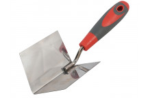 Faithfull Internal Corner Trowel Stainless Steel Soft Grip Handle 4 x 3 x 3in