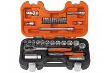 Bahco S330 Socket Set of 34 Metric 3/8in Drive + 1/4in Accessories