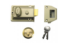 Yale Locks P77 Traditional Nightlatch 60mm Backset Nickel Brass Finish Visi